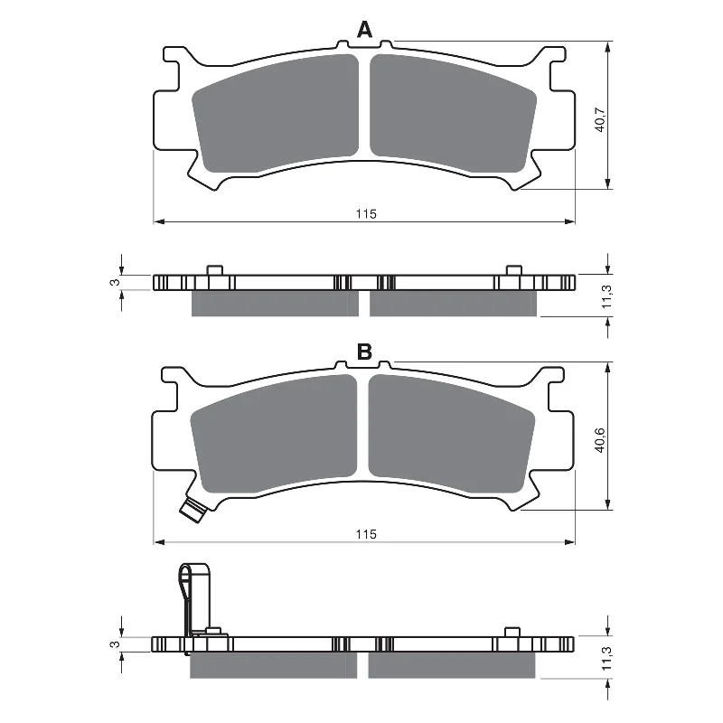 GOLDfren Brake Pads - K5 Off-Road Racing (PBPR523)