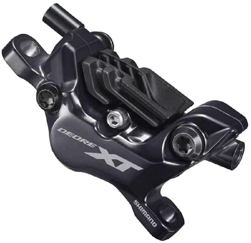 BMX bike pedal lightweight alloy-Shimano XT BR-M8120 Disc Brake Caliper - 4-Piston Post-Mount  Metal Pads Fins BLK