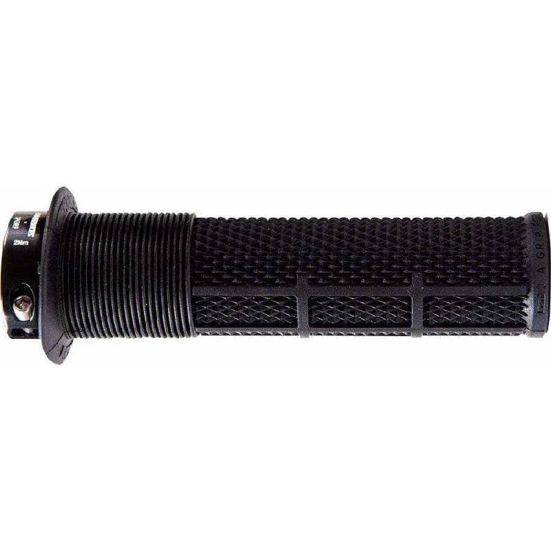 eco-friendly detachable bike grips-DeathGrip Flanged Grips - Thick Lock-On Black