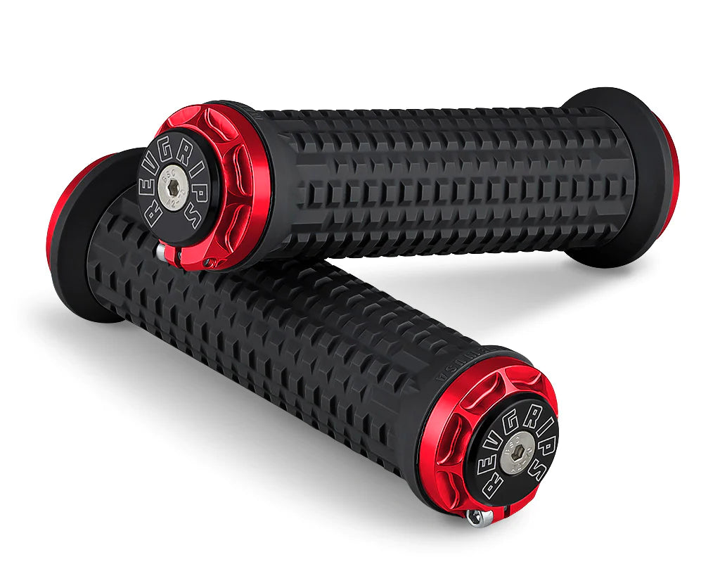 weather-resistant single-layer bike grips-RevGrips Pro Series Standard - Medium - Black-Red