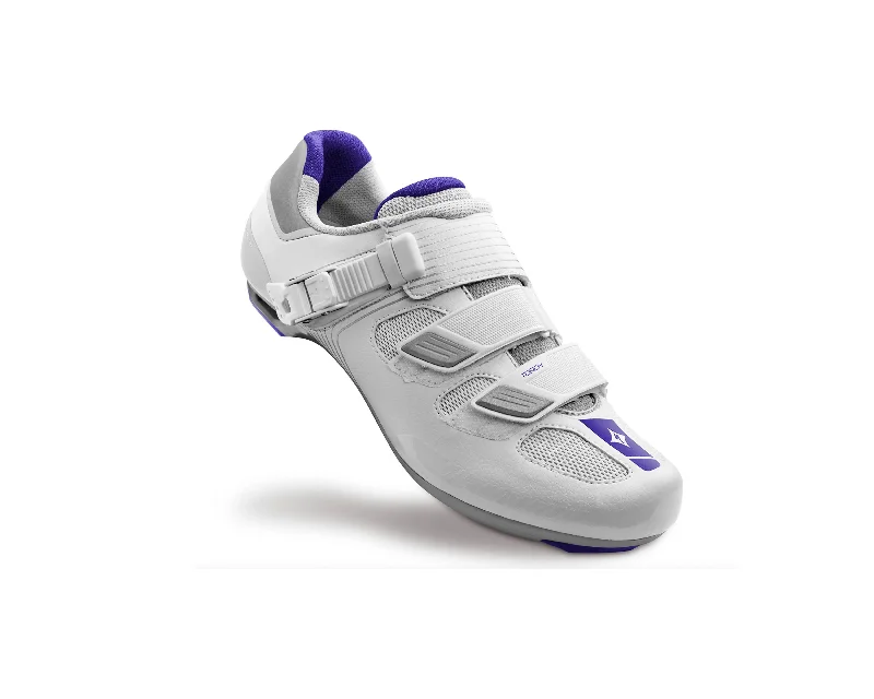 cycling clothing with vivid badges-Specialized Torch Road Shoe Wmn - Wht/Indigo Refl 36