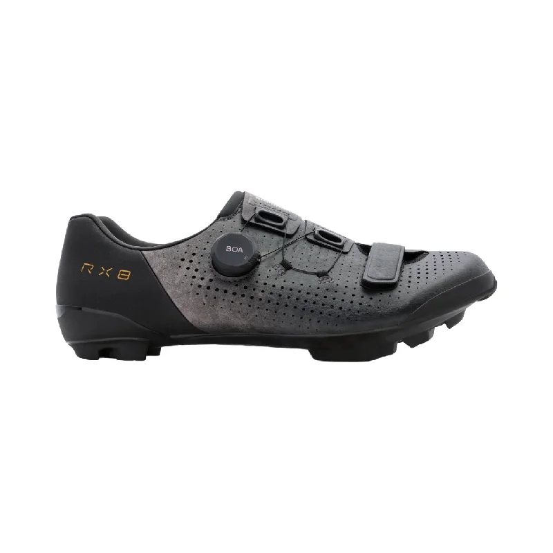 cycling clothing for vast stamina-Shimano RX801E SPD Gravel Shoe - Wide - Black