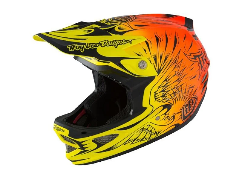 Bicycle helmet starter kit-Troy Lee Designs D3 Composite MIPS Full Face Helmet - Ravage Orange