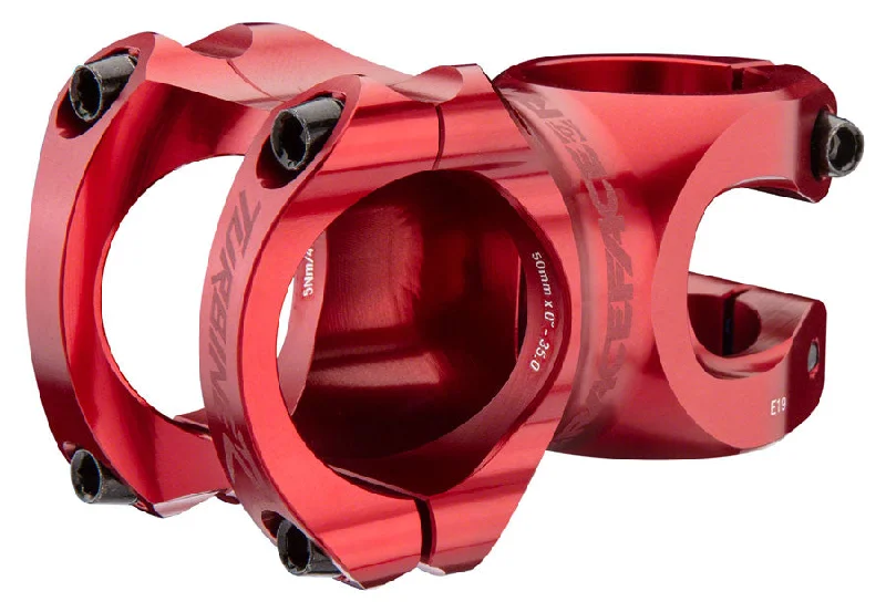 Expandable cycling backpack-RaceFace Turbine R 35 Stem - 50mm 35mm Clamp +/-0 1 1/8" Red