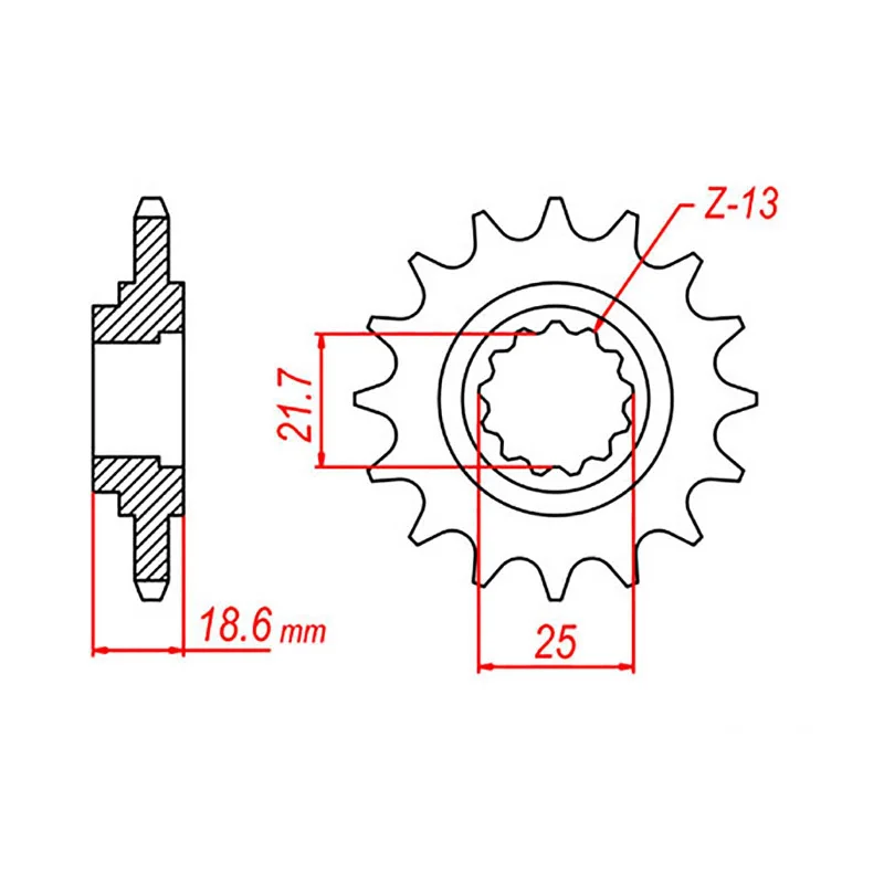 Wind-resistant cycling jacket-MTX 1538 Steel Front Sprocket #520 (15T) (10-538-15)