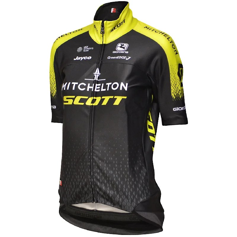 cycling clothing with lush feel-Maglia donna Mitchelton Scott Frc Pro Rain Printed medium 2018