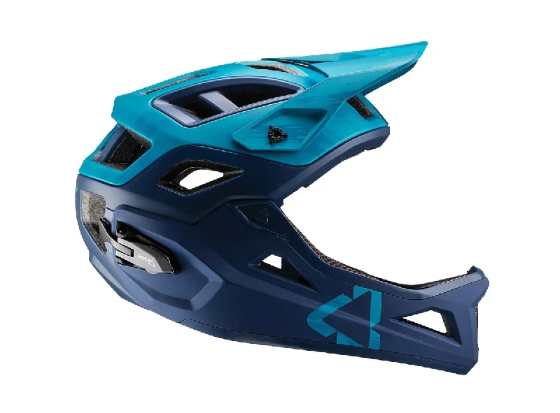 Bicycle helmet outdoor enthusiast-Leatt DBX 3.0 Enduro V19.1 Full Face Helmet - Ink Blue