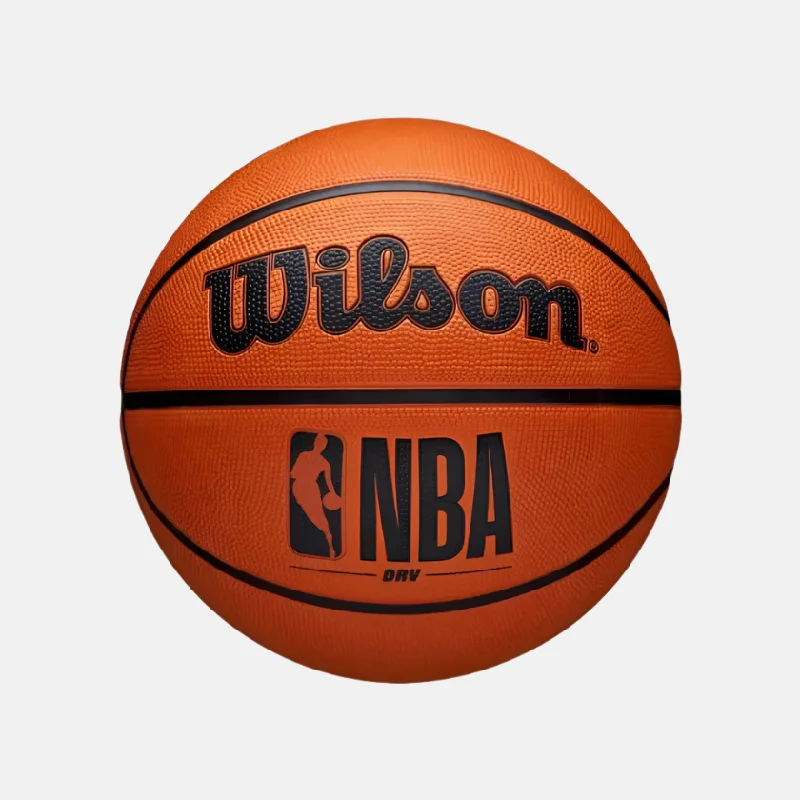 Lightweight chest guard-Wilson NBA DRV Basketball Size 7 -Brown/Grey/Blue