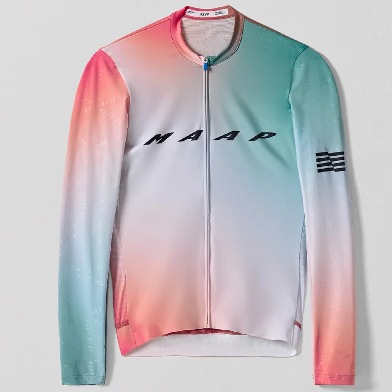 cycling clothing with cool prints-Maglia maniche lunghe Maap Blurred Out Pro - Rosa verde