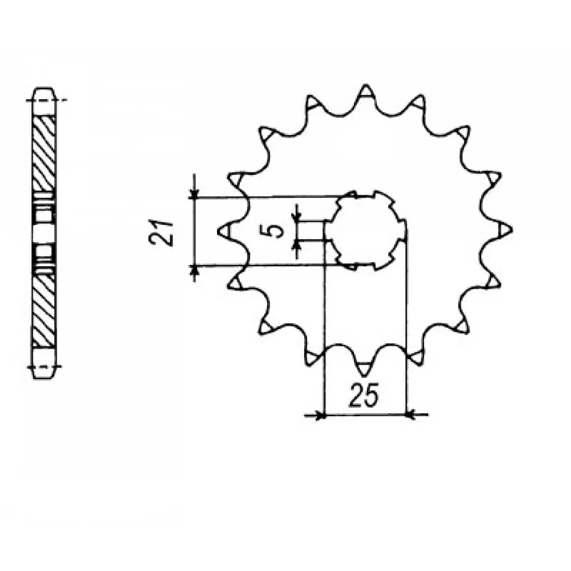 Tight-fit cycling tights-MTX 1467 Steel Front Sprocket #428 (13T) (10-074-13)