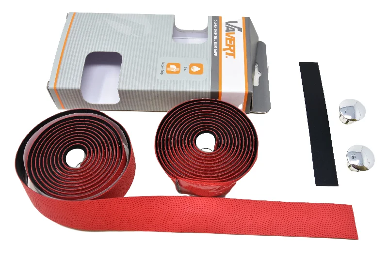 thin polished bike grips-New Vavert Super Grip Gel Road Racer Bike Handlebar Tape Ultimate Comfort Red