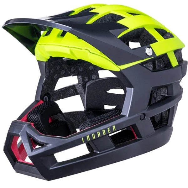 Bicycle helmet long lasting-Kali Invader Enduro Helmet - Solid Matt Fluro Yellow-Black