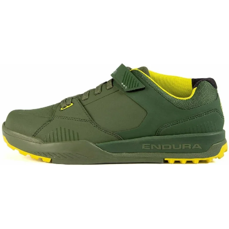 cycling clothing for dusty paths-Endura MT500 Burner Clipless Mens MTB Cycling Shoes - Green