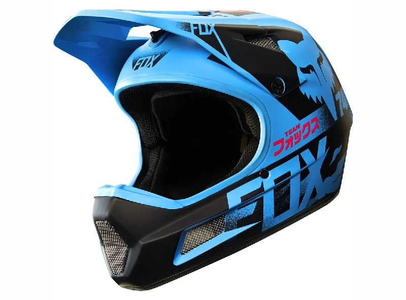 Bicycle helmet route buddy-Fox Racing Rampage Comp Full Face Helmet - Union - Blue