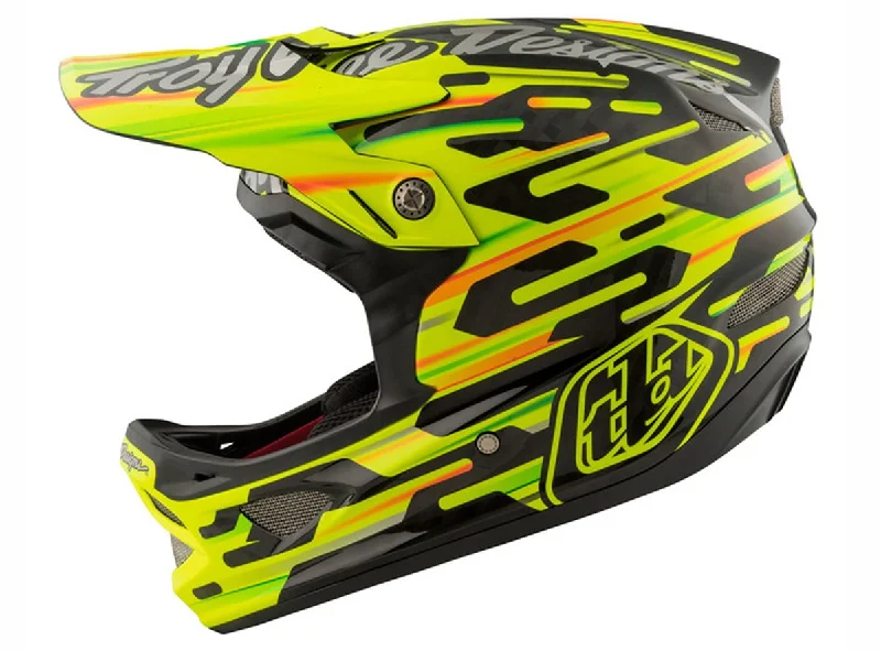 Bicycle helmet action pick-Troy Lee Designs D3 Carbon MIPS Full Face Helmet - Code Yellow