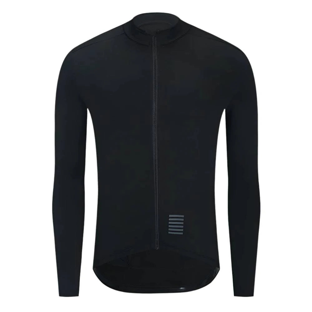 cycling clothing with trendy prints-Winter Cycling Jersey Men Thermal Fleece Bicycle Jacket Long Sleeve Road Bike MTB Warm Cycling Clothing