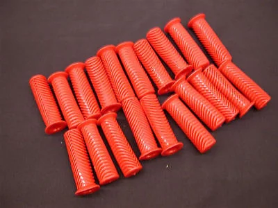 plastic rainproof bike grips-WHOLESALE JOB LOT 10 PAIR RED HANDLEBAR GRIPS PLASTIC