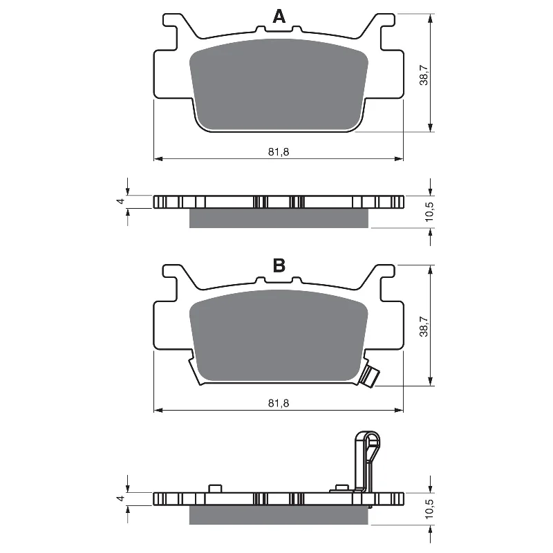 GOLDfren Brake Pads - K5 Off-Road Racing (PBPR524)