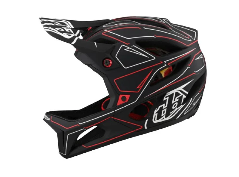 Bicycle helmet road friend-Troy Lee Designs Stage Full Face Helmet - Ltd Edition - Pinstripe Black - 2021