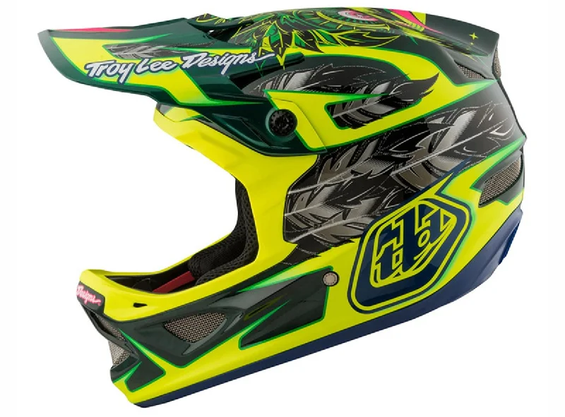 Bicycle helmet skip buy-Troy Lee Designs D3 Carbon MIPS Full Face Helmet - Nightfall Green