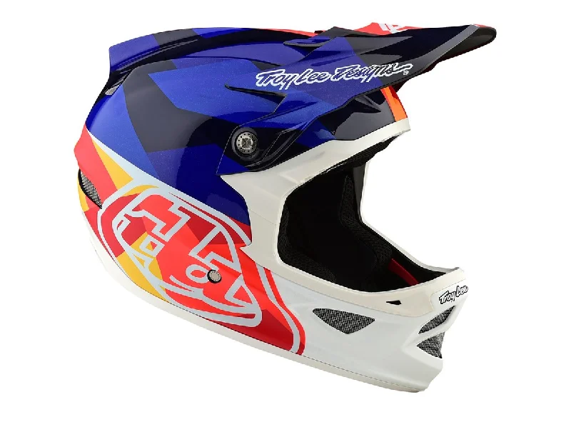 Bicycle helmet ride fit-Troy Lee Designs D3 Carbon MIPS Full Face Helmet - Jet - 2019