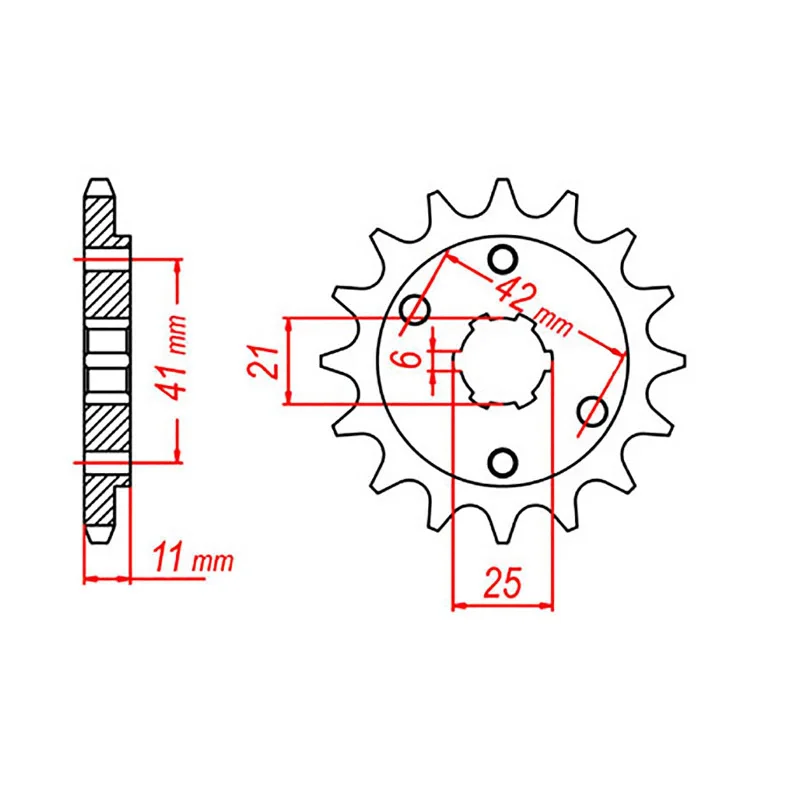 Enduro MTB full helmet-MTX 283 Steel Front Sprocket #520 (14T) (10-KE8-14)