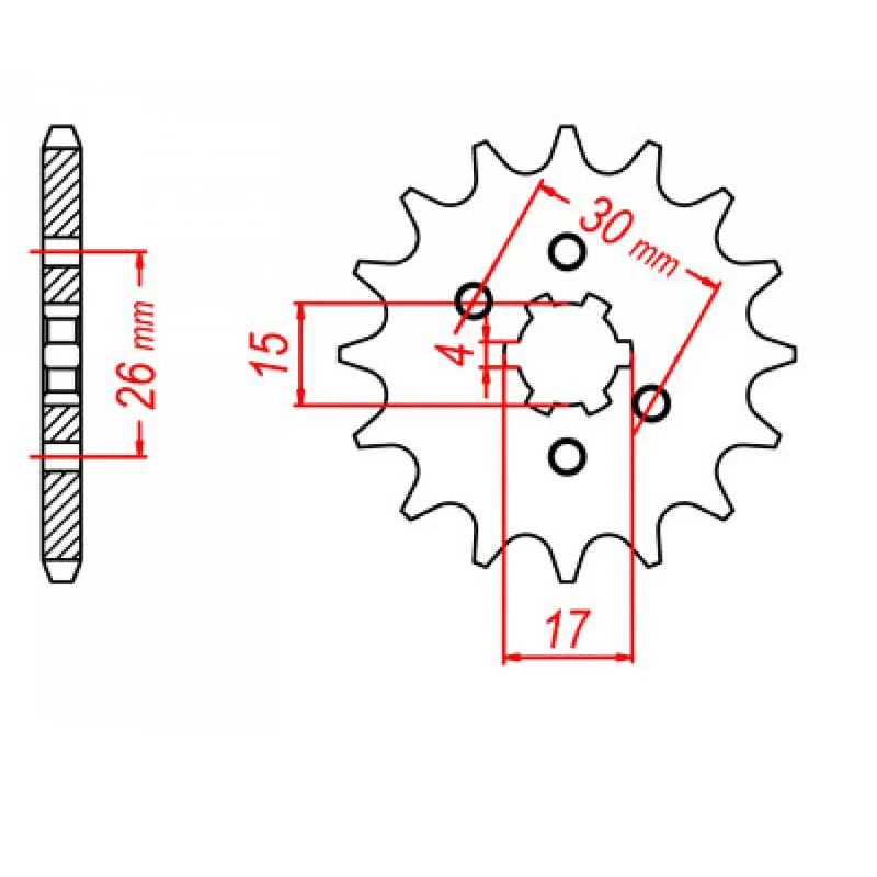 Hard-wearing bike boots-MTX 252 Steel Front Sprocket #420 (12T) (10-045-12)