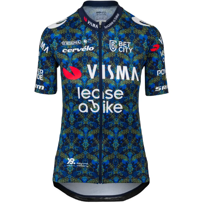 cycling clothing for hard paths-Maglia donna Agu Team Visma Lease a bike 2024 The Renaissance - Tdf