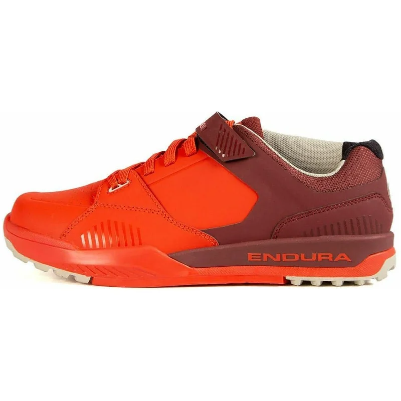 cycling clothing with gritty use-Endura MT500 Burner Clipless Mens MTB Cycling Shoes - Red