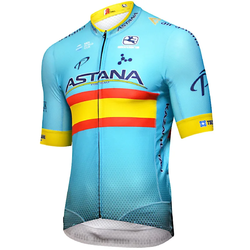 cycling clothing with deep plush-Maglia FR-C Pro Astana 2019 - Campione Spagnolo