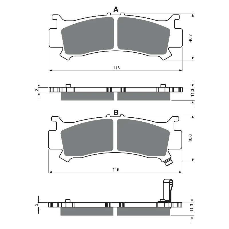 GOLDfren Brake Pads - K5 Off-Road Racing (PBPR522)