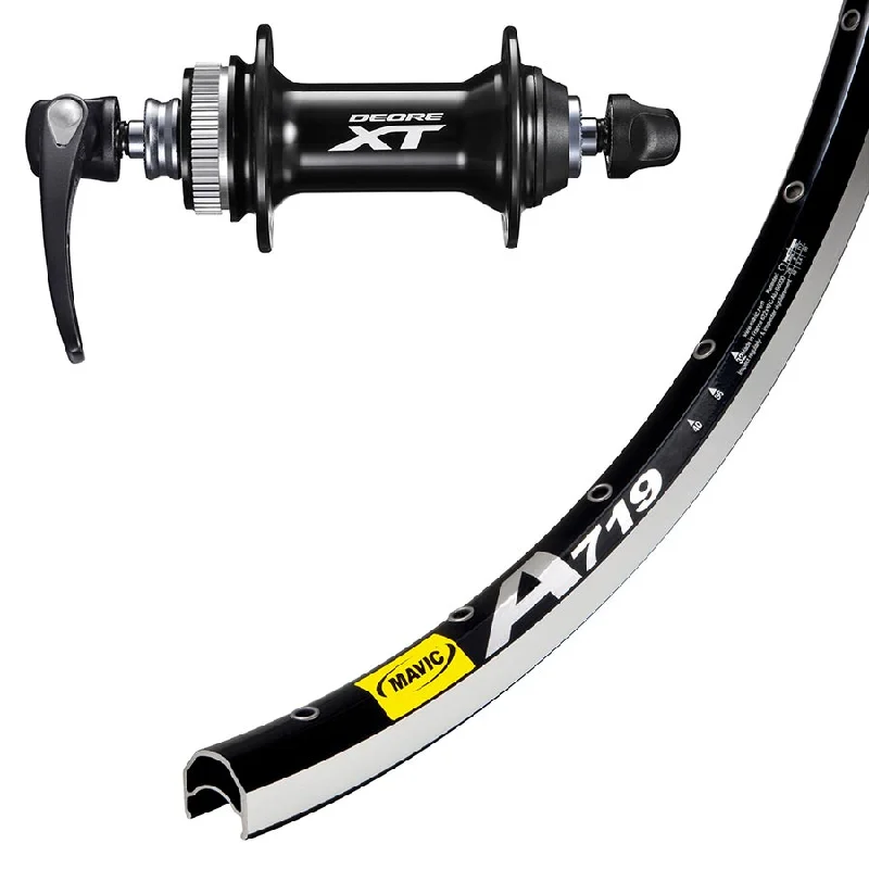 Wheel Shop Mavic A719 / Shimano XT HB-M8000 Wheel Front 700C / 622 Holes: 36 QR 100mm Rim and Disc CL