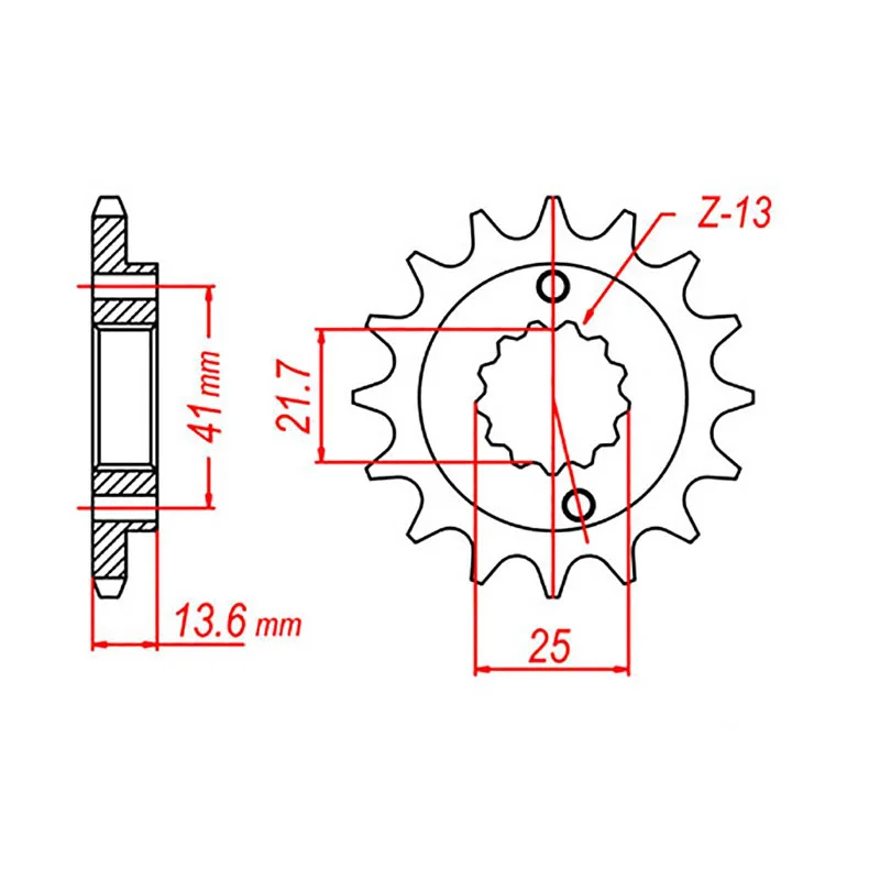 Silicone-padded saddle cover-MTX 1307 Steel Front Sprocket #520 (15T) (10-MBN-15)