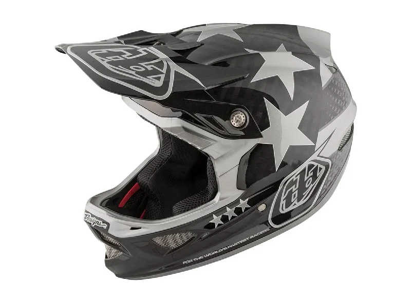 Bicycle helmet flow gear-Troy Lee Designs D3 Carbon MIPS Full Face Helmet - Freedom - Black-Gray - 2018