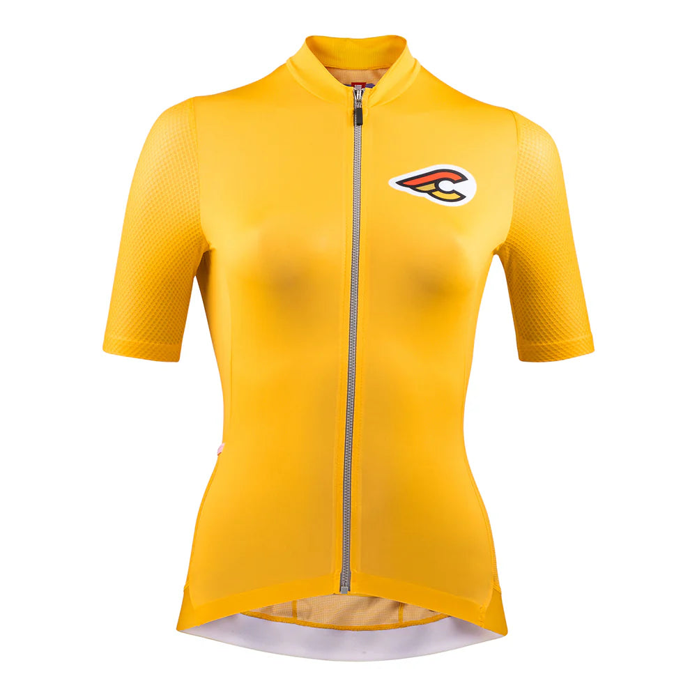 cycling clothing with thick zips-Maglia donna Cinelli Tempo - Giallo