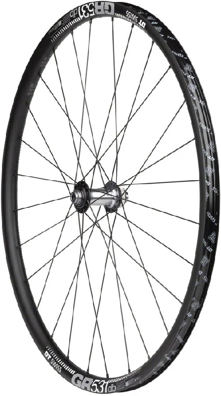 Road bike wheel rim brake surface-Quality Wheels Shimano Ultegra/DT GR531 Front Wheel - 700c 12 x 100mm Center-Lock BLK