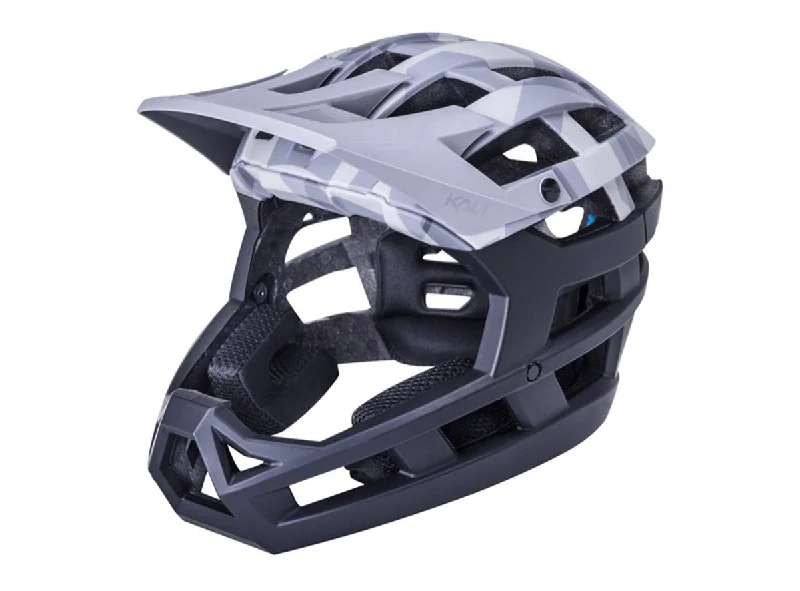 Bicycle helmet innovative fabric-Kali Invader 2.0 Enduro Helmet - Camo Matt Gray-Black