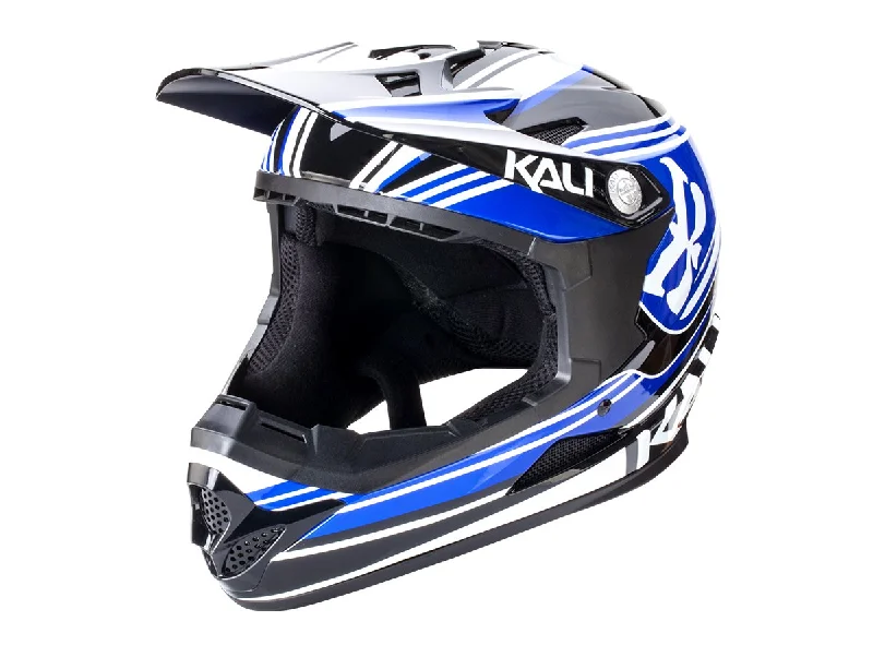 Bicycle helmet performance tuned-Kali Zoka Full Face Helmet - Slash - Blue-Black