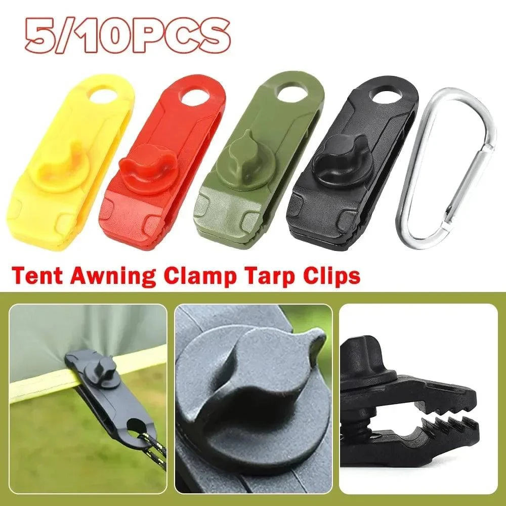 heavy-duty pro-grade bike grips-10PC Awning Clamp Tarp Clips Heavy Duty Lock Grip Tent Fasteners Clips Pool Awning Bungee Cord Car Tighten for Outdoor Camping