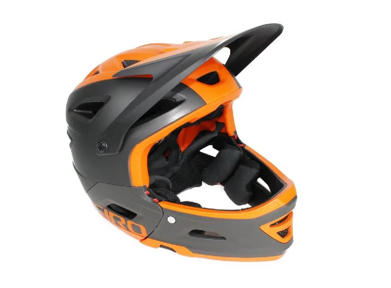 Bicycle helmet drift gear-Giro Studio Switchblade MIPS Full Face Helmet - Matt Black-Orange