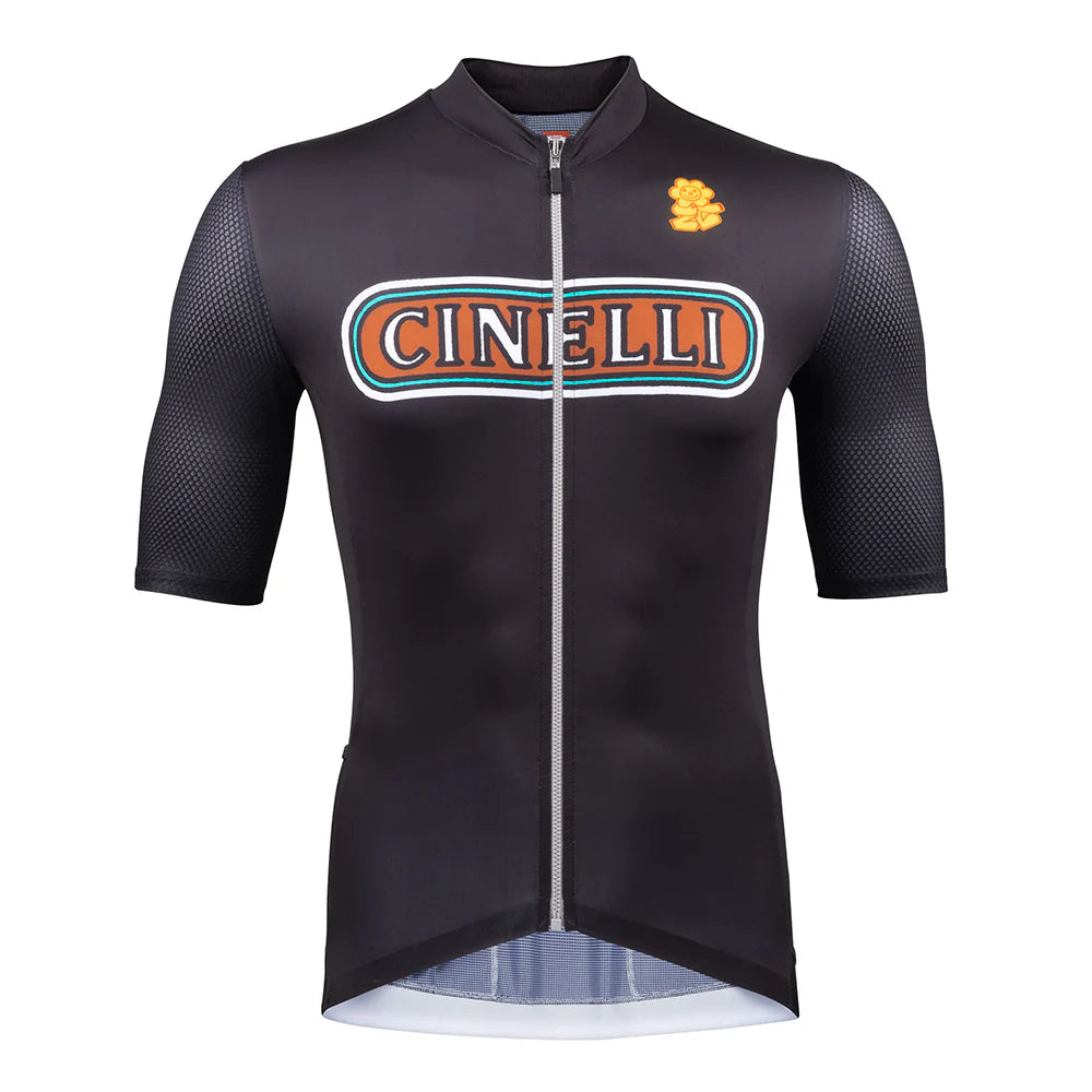 cycling clothing with tough weave-Maglia Cinelli Tempo Mesh Miano - Nero