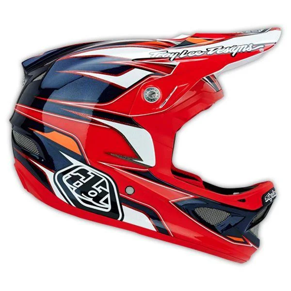 Bicycle helmet joint protection-Troy Lee Designs D3 Composite Full Face Helmet - Evo Red