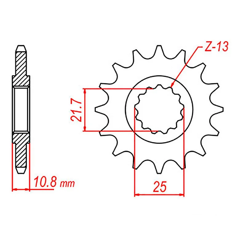 Neon MTB jacket-MTX 1586 Steel Front Sprocket #525 (16T) (10-4AS-16)