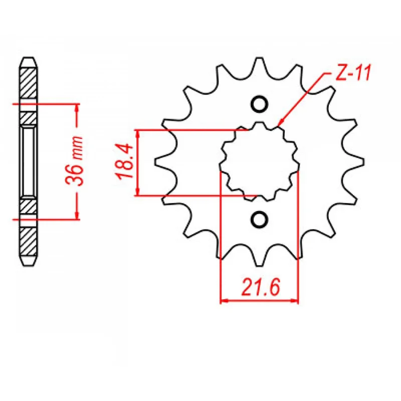 Tough trail bike boots-MTX 280 Steel Front Sprocket #520 (13T) (10-KW3-13)