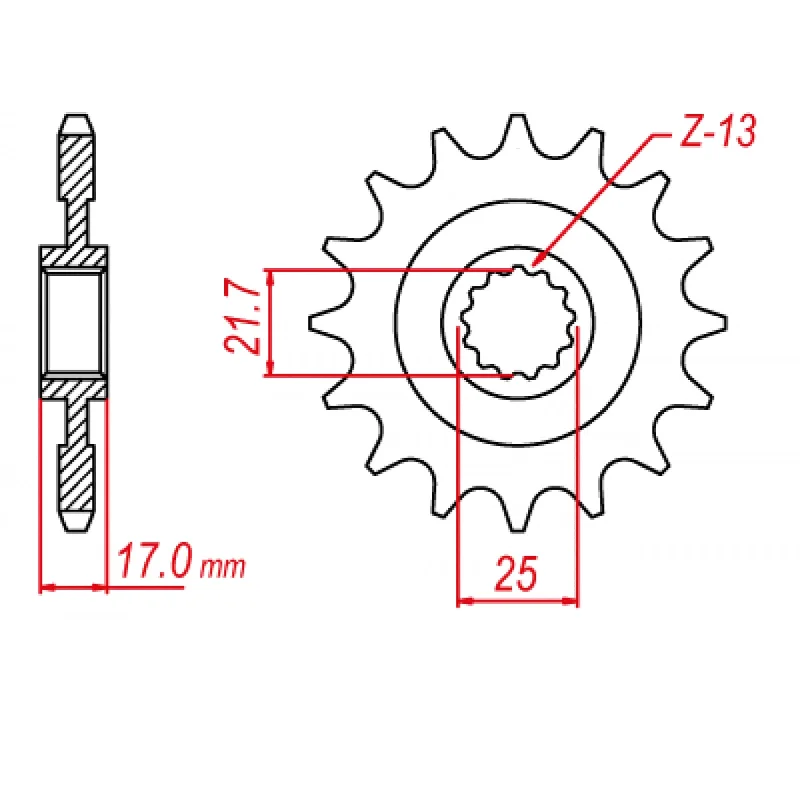 Quick-wick arm pads-MTX 1381 Steel Front Sprocket #520 (16T) (10-MGZ-16)