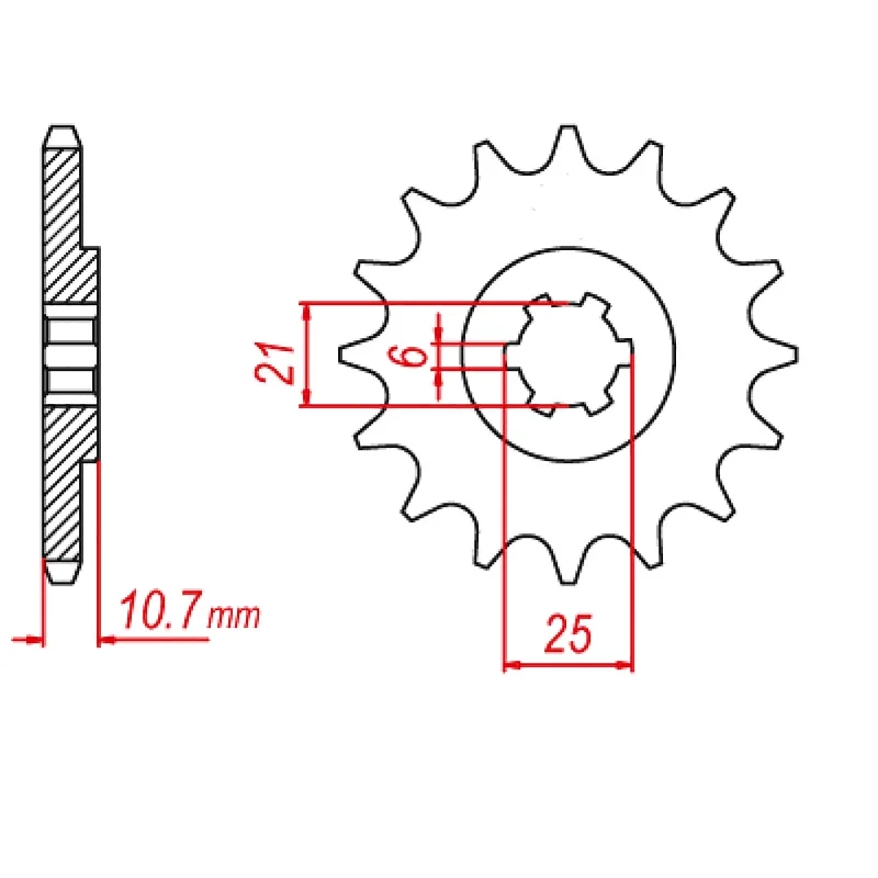 Gust-proof arm sleeves-MTX 331 Steel Front Sprocket #630 (15T) (10-405-15)