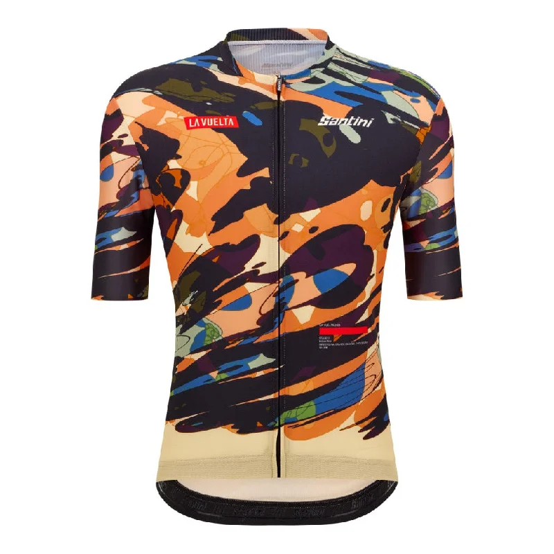 cycling clothing for young teens-Maglia Santini Vuelta Espana 2024 - Cuitu Negru