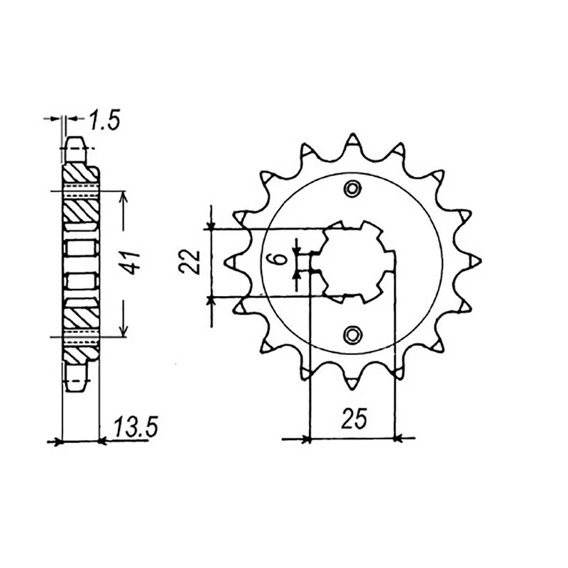 Grippy MTB soles-MTX 293 Steel Front Sprocket #520 (15T) (10-MM9-15)