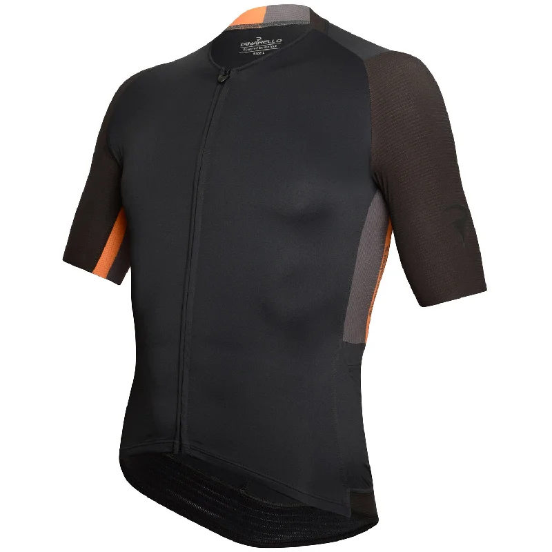 cycling clothing with frost tech-Maglia Pinarello Vertical - Nero arancio