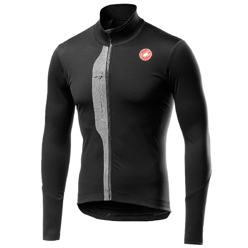 cycling clothing for quiet rides-Maglia maniche lunghe Castelli Trasparente 5 - Nero